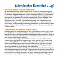 Faltblatt Ausstellung Aldersbach Beschreibung